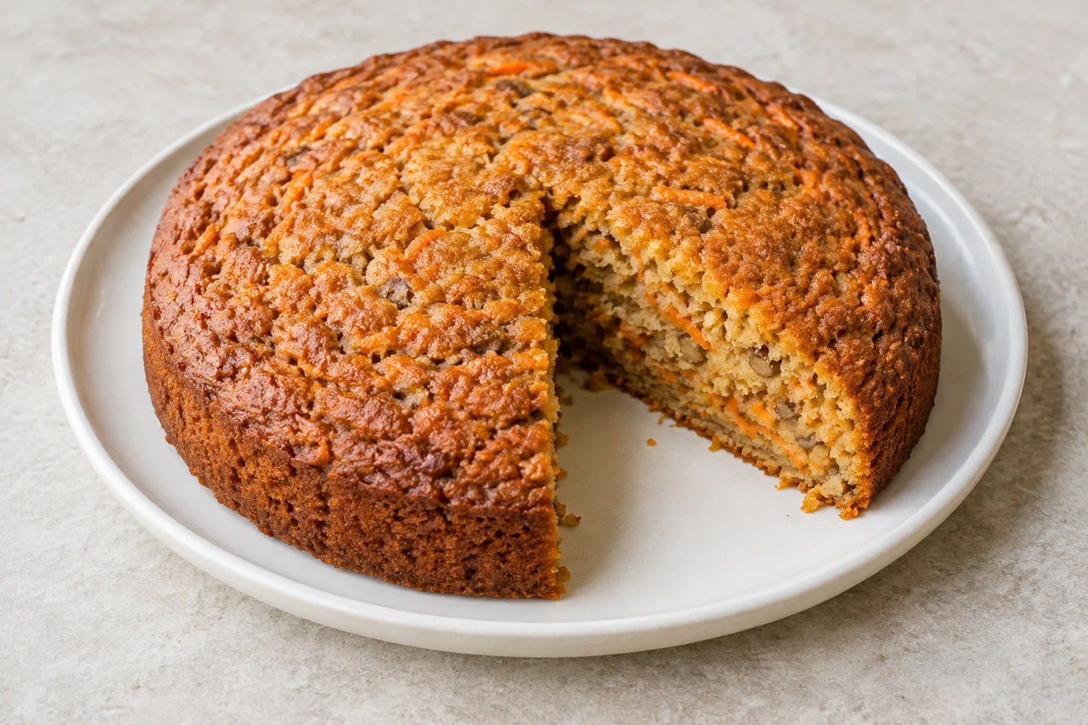 Морковный пирог с грецкими орехами